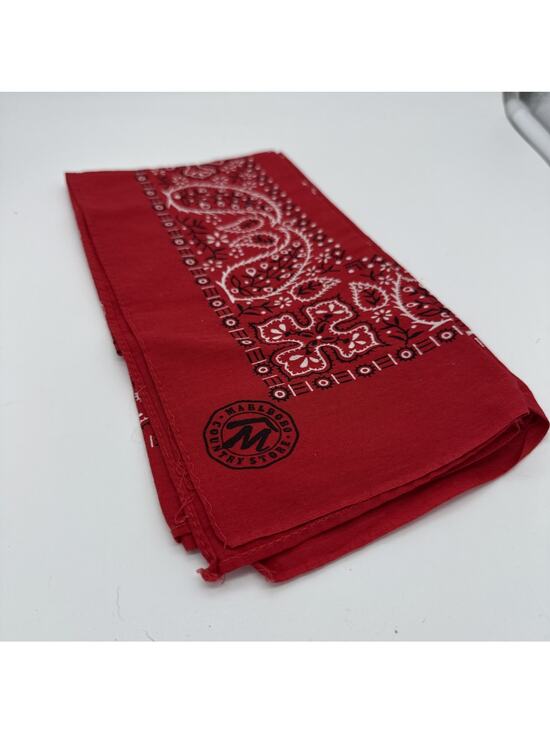 Vintage Red Marlboro Country Store Bandana Scarf Phillip Morris Advertising